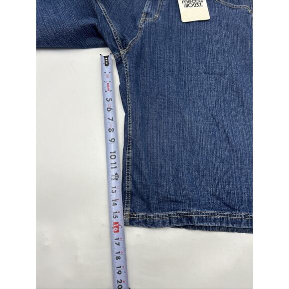 Vintage Mecca Shorts Mens 32 Black Y2K Baggy Denim Skater Jean Short - Picture 7 of 12